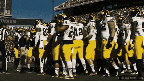 Football Players Huddled Number 242
