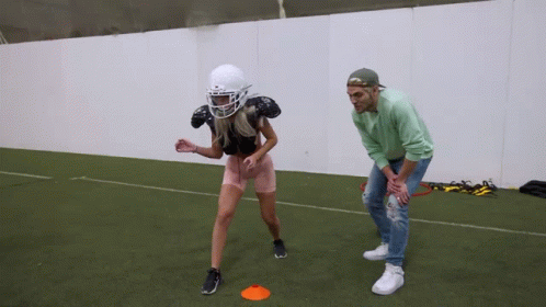 Football Players In Red Jersey Number 45 GIF