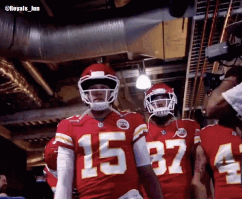 Football Players In Red Uniforms Number 15 37 GIF