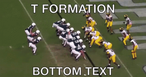 Football Players Lined Up Formation Bottom Text