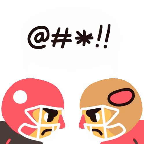 Football Players Looking At Each Other