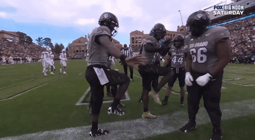 Football Players Number 66 on Field