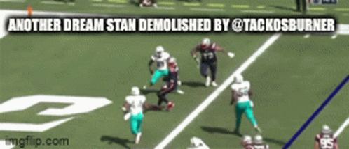 Football Players on a Field Another Dream Stan Demolished by @tackosburner