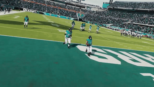 Football Players On Field With Jaguars GIF