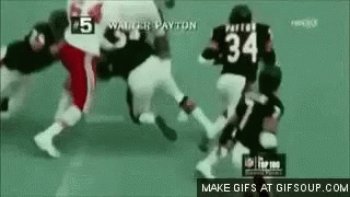 Football Players Running Number 34