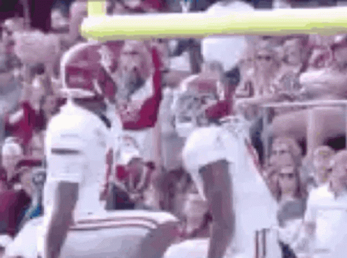 Football Players Standing in Front of Crowd