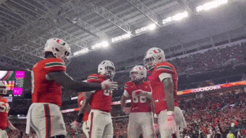 Football Players Standing in Stadium