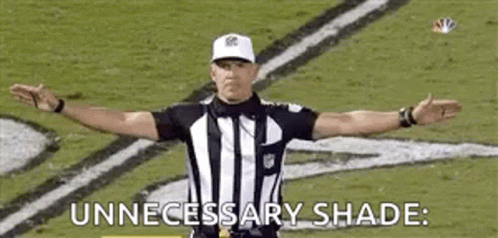 Football Referee Signaling Unnecessary Shade