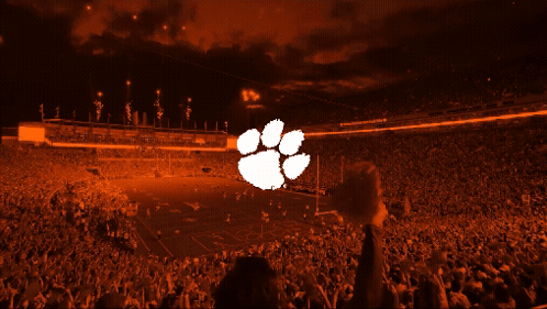 Football Stadium With Clemson Logo
