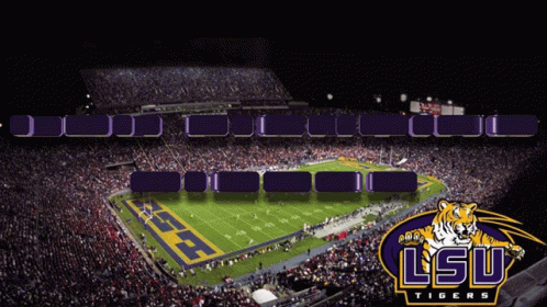 Football Stadium With LSU Tigers Logo