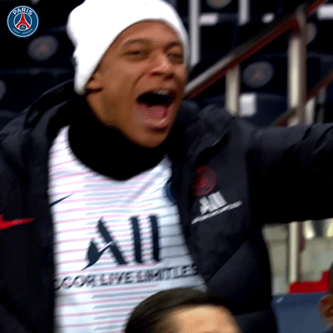 Footballer Kylian Mpabbe Screaming And Celebrating GIF