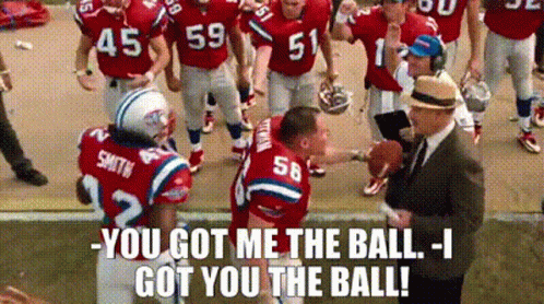 Footballs Coming Home Jon Favreau And Gene Hackman GIF