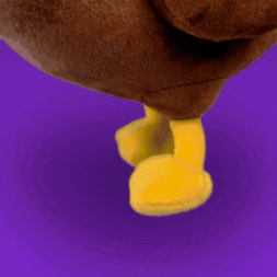 Footloose Duck Feet Plush Toy GIF