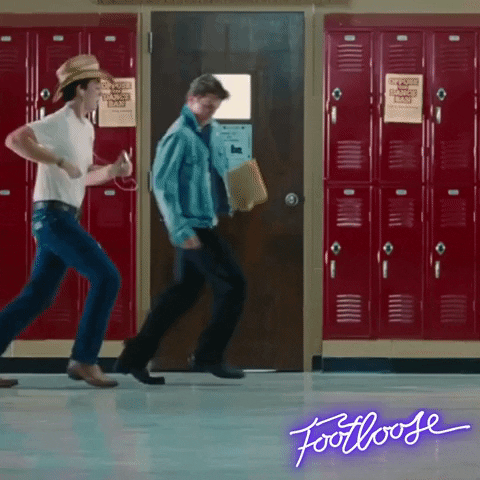 Footloose Kevin Bacon As Ren Mccormack Dancing GIF