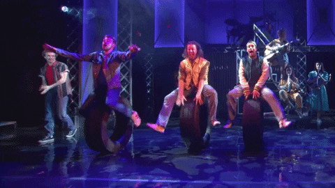 Footloose Stage Play Characters Dancing GIF