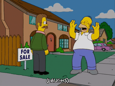 For Sale The Simpsons Homer And Ned Flanders GIF