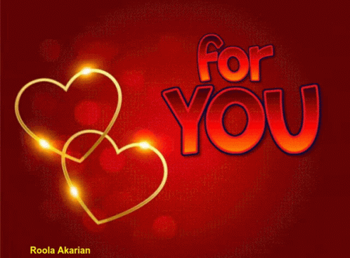 For You Text On Red Background GIF