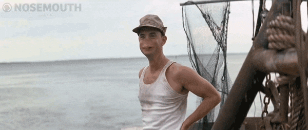 Forest Gump Wave Nose Mouth Face App GIF