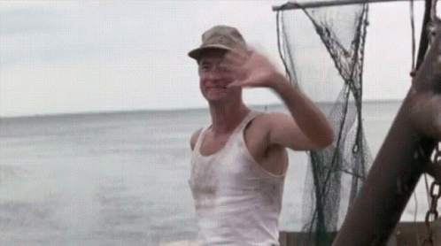 Forest Gump Wave Pennywise Clown Cross Over GIF