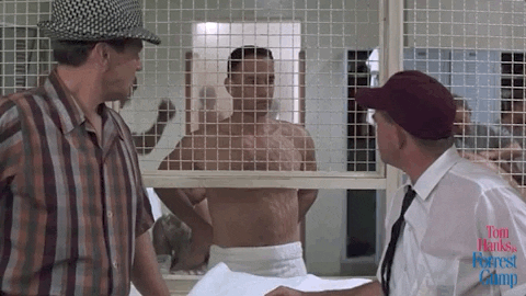 Forest Gump Wave Tom Hanks Topless GIF