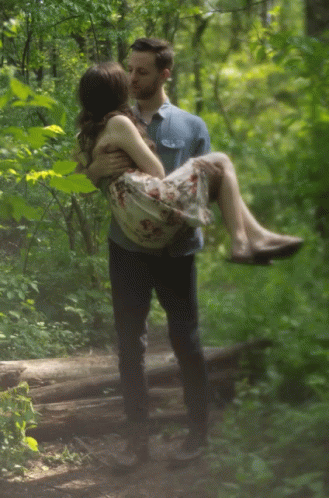 Forest Kiss Princess Carry GIF