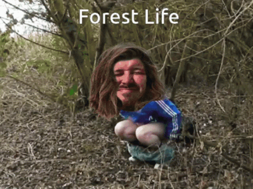 Forest Life Funny Toilet GIF