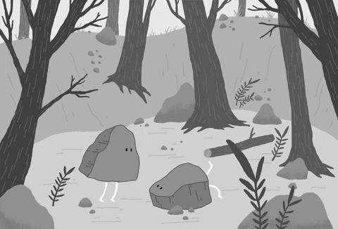 Forest Living Rocks Animation GIF