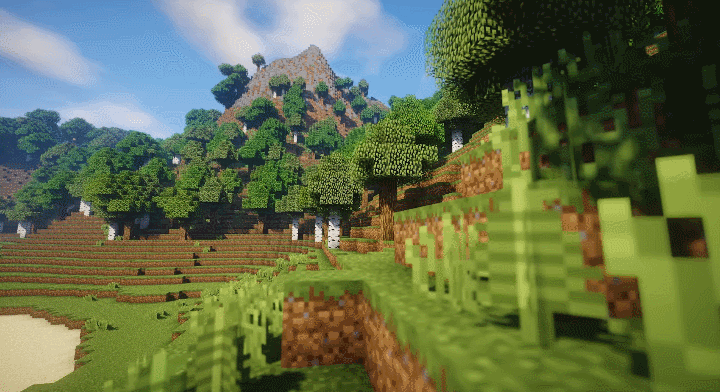 Forest Minecraft Game GIF