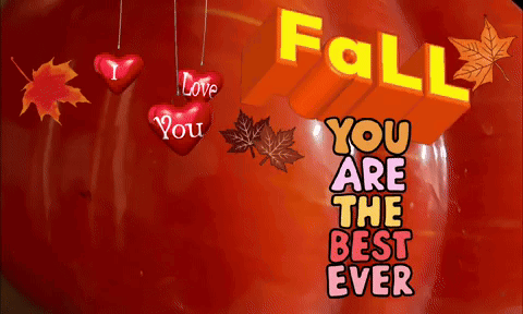 Forest Painting Saying I Love Autumn GIF