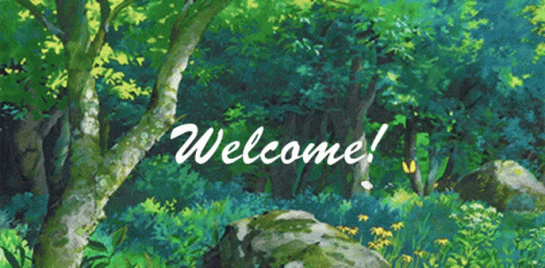 Forest Painting With Welcome GIF