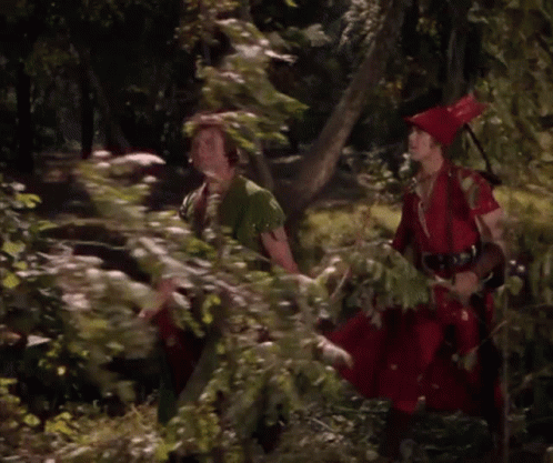 Forest Robin Hood Branch Face GIF