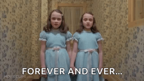 Forever And Ever Twins The Shining GIF