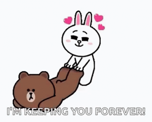 Keeping Forever Cony Dragging Brown GIF