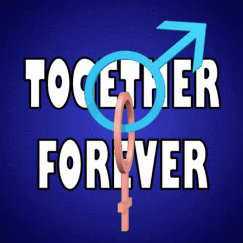 Together Forever Male Female Spinning Icon GIF