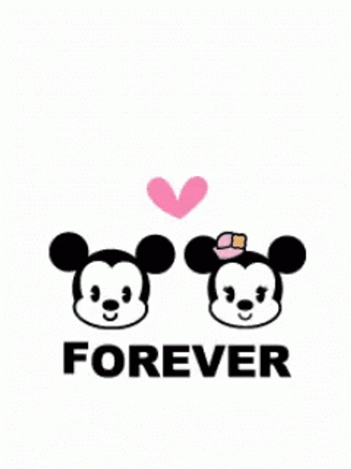 Forever Mickey And Minnie Mouse Minimalist GIF