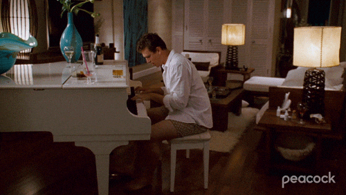 Forgetting Sarah Marshall Playing Piano Crying GIF