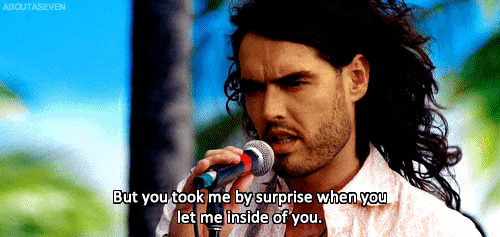 Forgetting Sarah Marshall Russell Brand Singing GIF