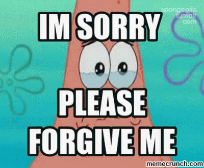 I'm Sorry Please Forgive Me Patrick The Starfish GIF