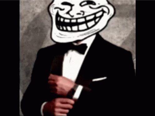 Formal Look Troll Face Meme GIF