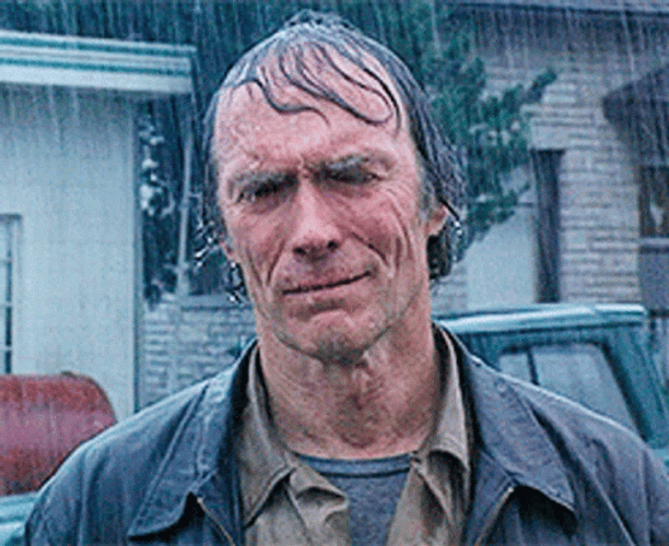Former Mayor Clint Eastwood Funny Rain GIF