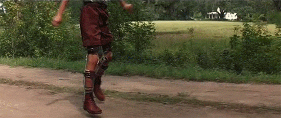 Forrest Gump Disintegrating Leg Braces GIF