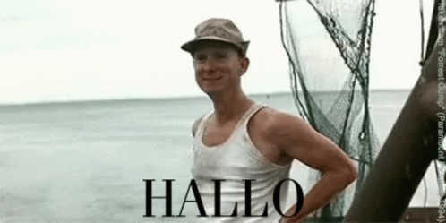 Forrest Gump Enthusiastic Waving Hallo GIF