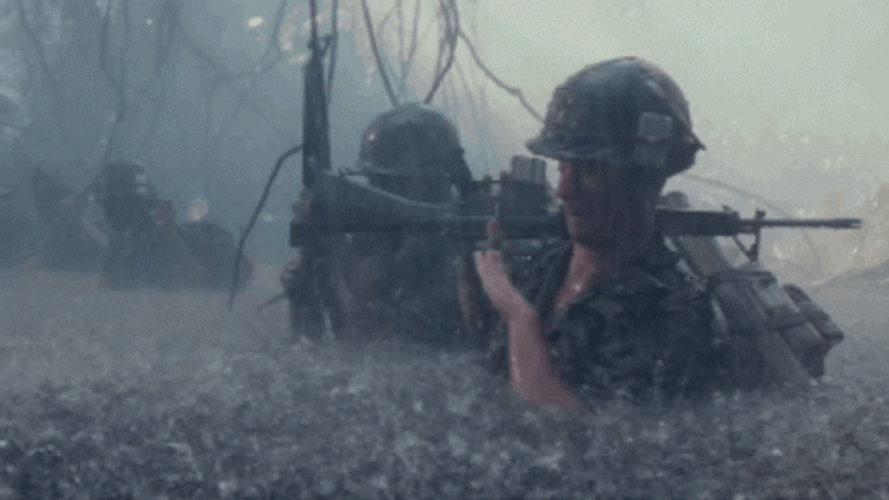 Forrest Gump Rain Vietnam War GIF 