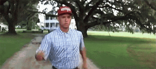 Forrest Gump Running Down Dirt Road
