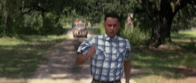 Forrest Gump Running In Fear GIF