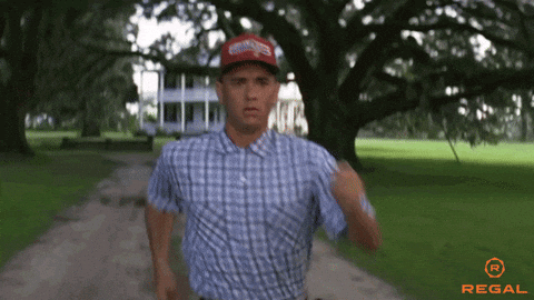 Forrest Gump Running On Dirt Road GIF