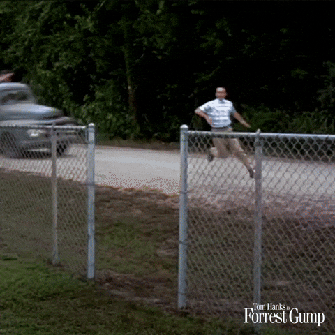 Forrest Gump Running On Football Field GIF