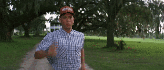 Forrest Gump Running Red Hat GIF