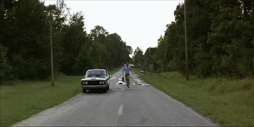 Forrest Gump Running While Carrying Briefcase GIF