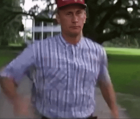 Forrest Gump Running With President Vladimir Putin Face GIF